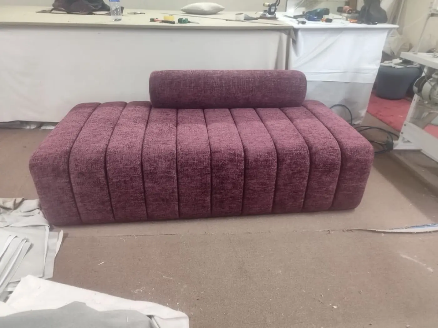 Customized majlis, sofa and bedroom furniture built and upholstered in Al Noor's Sharjah workshop — project 1